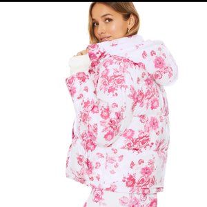 NWT Beach Riot Roses Puffer Coat Size XS